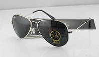 Чоловічі сонцезахисні окуляри RAY BAN aviator silver (2904)