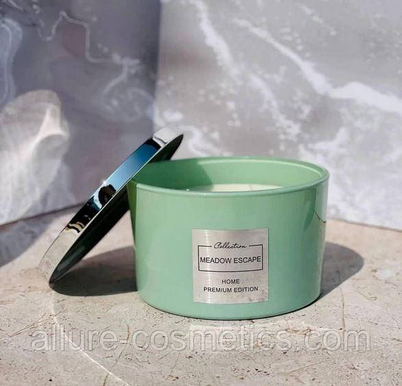 Свічка ароматизована потрійна Pepco Home Premium аромат Meadow escape (Лічі Маракуя) 1кг, фото 1