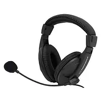 Наушники проводные с микрофоном Esperanza Headset EH103 Black