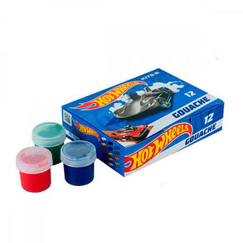 Гуаш 12 кольорів Kite HW23-063 Hot Wheels 20мл 637814