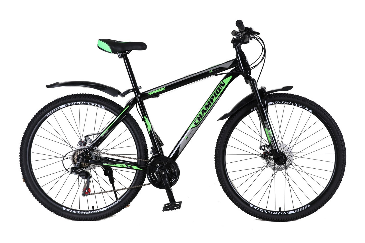Велосипед Champion 29" Spark 17" чорно-зелений, Зелений, 17", 156-170 см