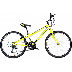 Дитячий велосипед Crossbike 24" Pegas жовтий, Жовтий, 11", До 128 см