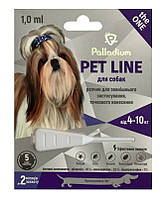 Palladium Pet Line the One Краплі на холку від бліх, кліщів та гельмінтів для собак 4-10кг, 1мл