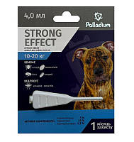 Palladium Strong Effect Краплі на холку від бліх, кліщів для собак 10-20кг, 4мл (4820150206024)