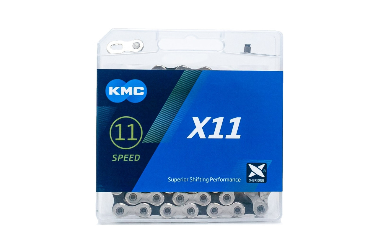 Ланцюг KMC X11 11-шв 118 ланок silver/black з замком