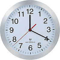 Радіогодинник для кухні, настінний годинник, радіогодинник, настінний годинник з алюмінієвим корпусом, 30 см
