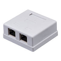 Компьютерная розетка RJ45 x2 STP 5e Kingda (KD-WP6037-C5e)