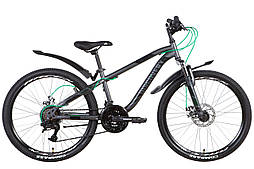 Дитячий велосипед Discovery 24" FLINT AM DD 2022 темно-сірий, Темно-сірий, 13", 130-145 см