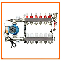 Гребінка для теплої підлоги в складі з насосом RSK (6 КОНТУРІВ) ІТАЛІЯ
