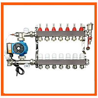 Гребінка для теплої підлоги в складі з насосом  RSK (7 КОНТУРІВ) ІТАЛІЯ