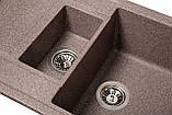 Гранітна мийка Galaţi Jorum 78D Maro (801) 7850 коричнева, фото 3