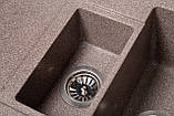 Гранітна мийка Galaţi Jorum 78D Maro (801) 7850 коричнева, фото 4