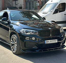 Сплітер BMW X6 F16 M-Sport тюнінг обвіс губа спідниця елерон (V3)