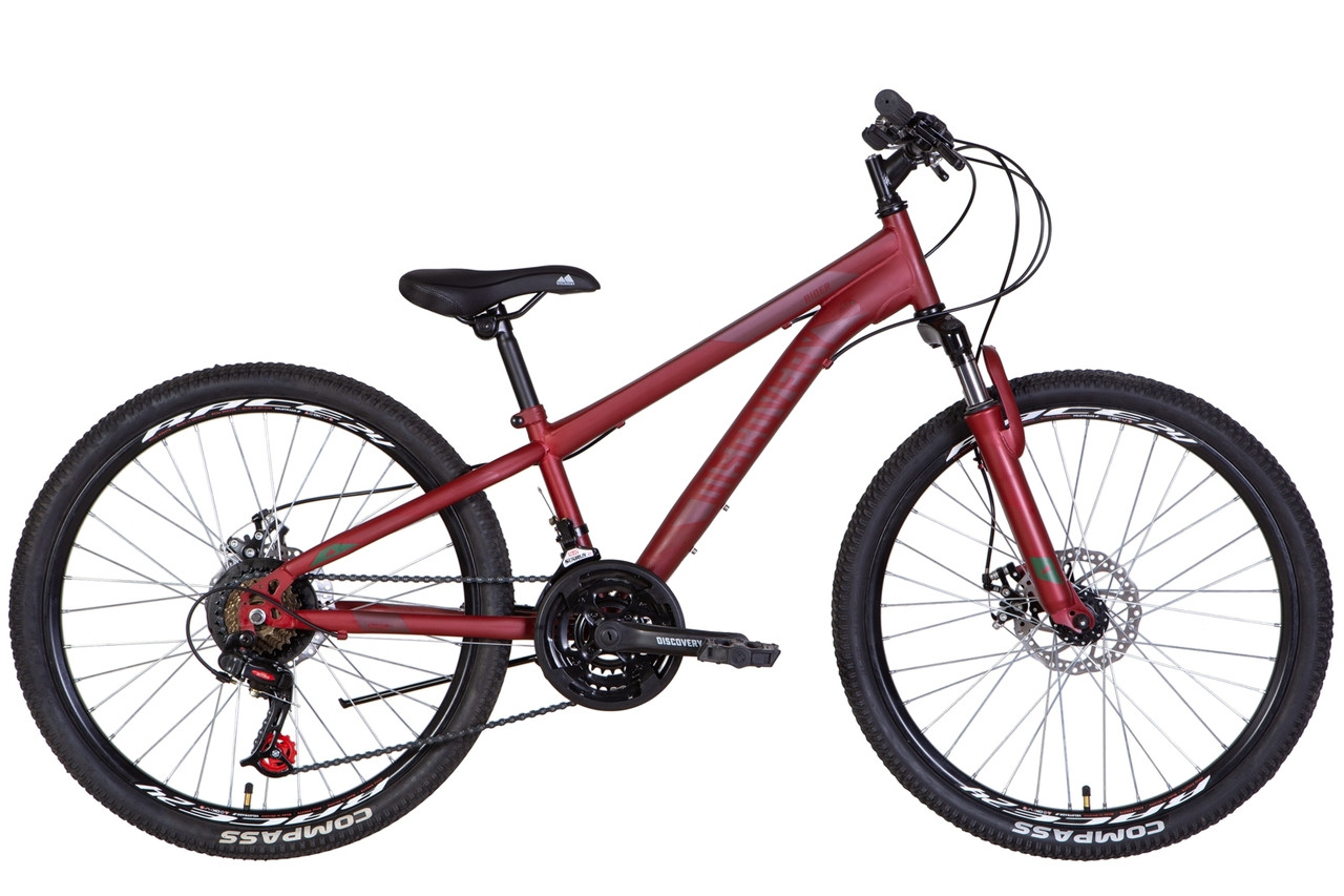 Дитячий велосипед 24" Discovery RIDER AM DD червоний, Червоний, 11,5", 130-145 см