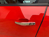 Накладки на ручки УЗКИЕ (4 шт., нерж., Omsa) Chevrolet Aveo T300 2011 гг. Avtoteam