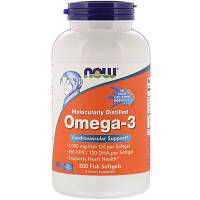 Жирные кислоты Now Foods Омега-3 1000мг, 180 EPA/120 DHA, Molecularly Distilled Omega (NOW-01648)