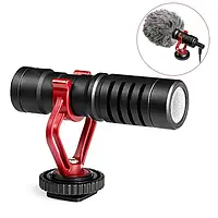 Направлений мікрофон гармата для телефону, камери, фотоапарата Fantareal ,мікрофон з вітрозахистом