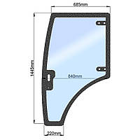 Стекло двери левое ДТЗ 5504К (h=1445, L=685х840х220)