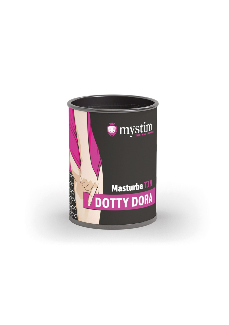 Мастурбатор чоловічий із рельєфом Mystim MasturbaTIN Dotty Dora Dots, білий