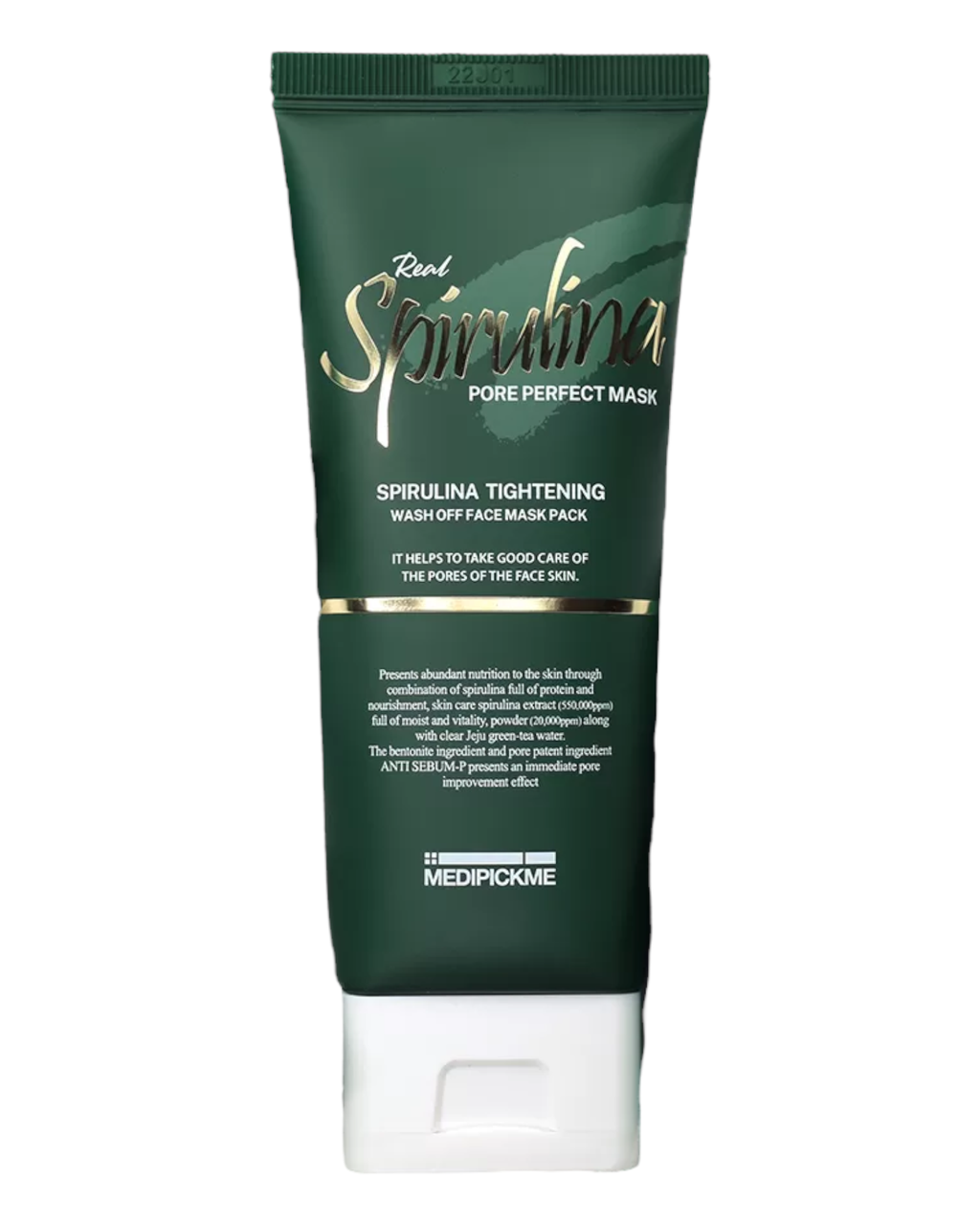 Маска для зменшення пір зі спіруліною MEDIPICKME Real Spirulina Pore Perfect Mask 100 ml, фото 1