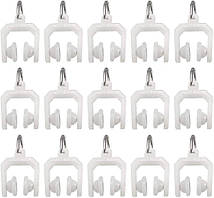 Uxcell 30 шт. Пластикова завіса трек Подвійний ролик Шторний шток Слизунок для віконних душових фіранок Діаметр 9 мм