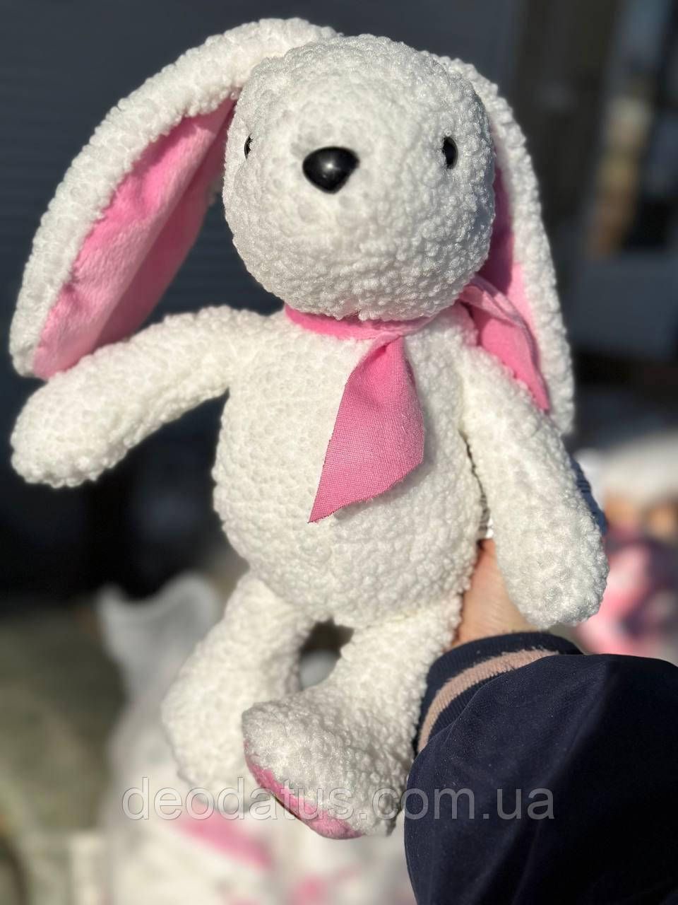 Іграшка м'яка Зайчик рожевий 32 см МС 080501-17, фото 1