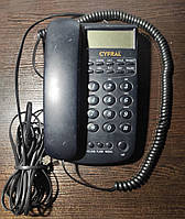 Стационарный проводной кнопочный телефон CYFRAL C-911B чёрный