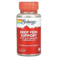 Травы Solaray Поддержка глубоких вен, Deep Vein Support, 60 вегетарианских ка (SOR-11752) - Топ Продаж!