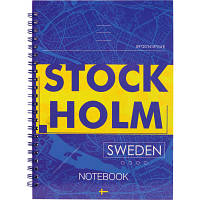 Блокнот Axent на спіралі твердий обкл., А5, 96 л. Stockholm (8032-08-A)