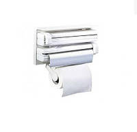 Держатель кухонный Triple Paper Dispenser 3 в 1 A-PLUS 5821 US, код: 6740564