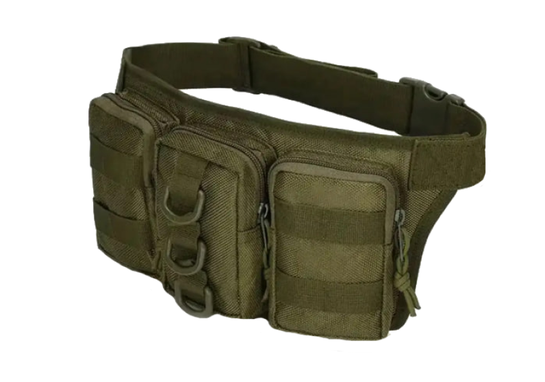 Сумка органайзер поясна Olive (бананка) олива, фото 1