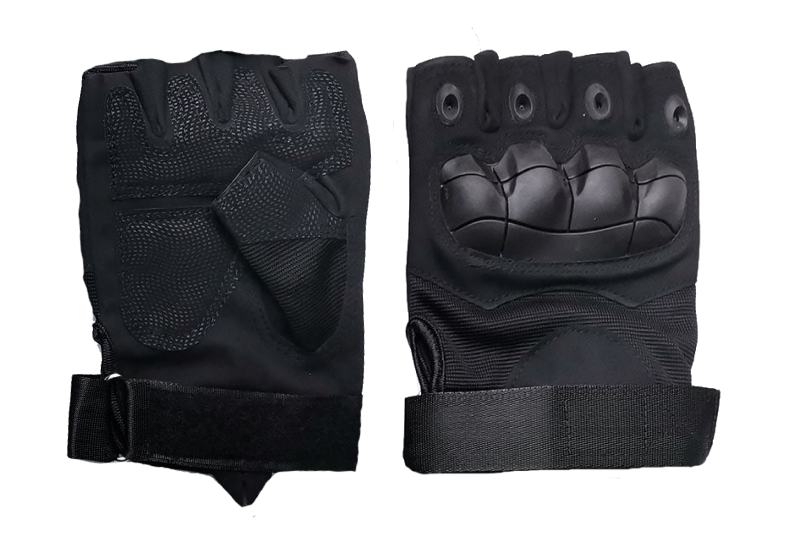 Тактичні рукавички Protect Armor Caoutch BLACK безпалі чорні