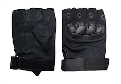 Тактичні рукавички Protect Armor Caoutch BLACK безпалі чорні