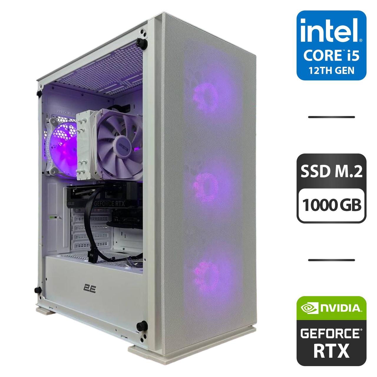 Під замовлення ігровий ПК 2E Gaming Virtus Neo G3301NW White MT/ i5-12400F/ 16GB RAM/ 1000GB SSD/ RTX 4060 8GB/ 650W