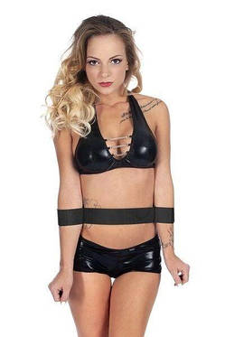 Фіксатор для талії і рук Fetish Tentation Waist and Wrist Straps з маскою на очі, фото 1