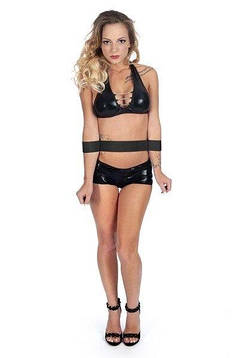 Фіксатор для талії і рук Fetish Tentation Waist and Wrist Straps з маскою на очі, фото 4