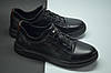 Чоловічі стильні спортивні туфлі шкіряні кеди чорні Nord 471, фото 2