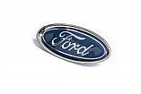 Емблема передня 2015-2017 112мм/47мм (на клямках-2024самоклейка) для Ford Focus III рр, фото 2