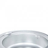 Кухонна мийка Lidz 510-D 0,6 мм Micro Decor (LIDZ510D06MD160), фото 6