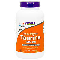 Аминокислота Now Foods Таурин, Taurine, 1000 мг, 250 вегетарианских капсул (NOW-00143)