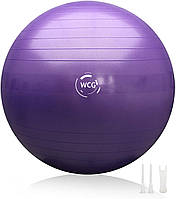 Новинка! Спортивный мяч для фитнеса (фитбол) WCG 65 Anti-Burst 300кг Фиолетовый