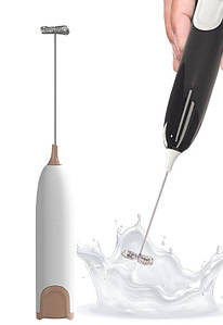 Капучинатор Milk Frother електричний для молока Біло-бежевий