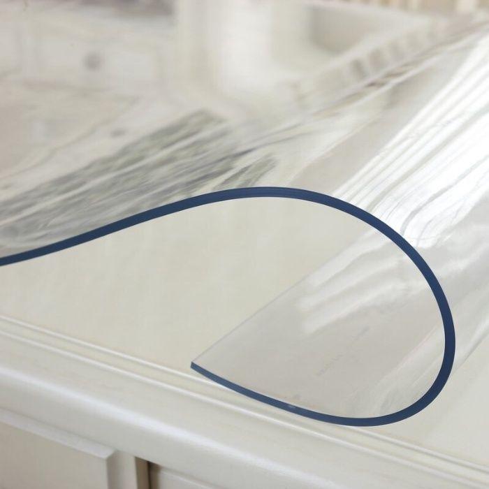 Гнучке (м'яке, рідке) скло скатертину на стіл Soft Glass 2.1х1.4м (товщина 2.0 м) Прозора