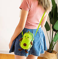 Сумочка Авокадо 23 см. Милая сумочка в форме авокадо. Сумочка-игрушка Авокадо