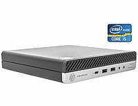 Неттоп HP ProDesk 600 G4 DM USFF / Intel Core i5-8500T (6 ядер по 2.1 - 3.5 GHz) / 16 GB DDR4 / 256 GB SSD /