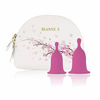 Менструальные чаши Rianne S Femcare Cherry Cup 2 шт, в косметичке, розовые Амур