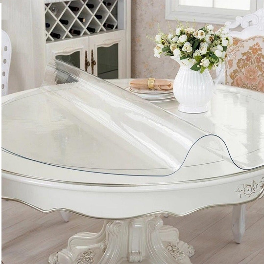 Силіконова скатертину М'яке скло Soft Glass Покриття для меблів 1.0х1.4м (товщина 0.4 мм) Прозора