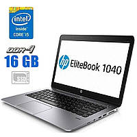 Ноутбук HP EliteBook Folio 1040 G3 / 14" (1920x1080) IPS Touch / Intel Core i5-6200U (2 (4) ядра по 2.3 - 2.8
