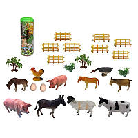 Детский игровой набор Ферма - домашние животные фигурки.