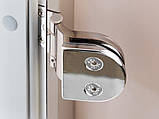 Скляні двері для хамама GREUS матова бронза 70/190 алюміній, фото 3